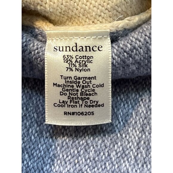 Sundance Stargazer Patchwork Color Block Silk Blend Turtleneck Sweater size  M - Picture 4 of 6